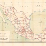 Mapa de carreteras y pistas, México 1919