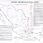 Mapa de los sitios arqueológicos relevantes, México