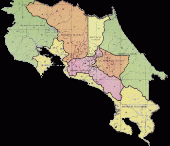 División administrativa Costa Rica